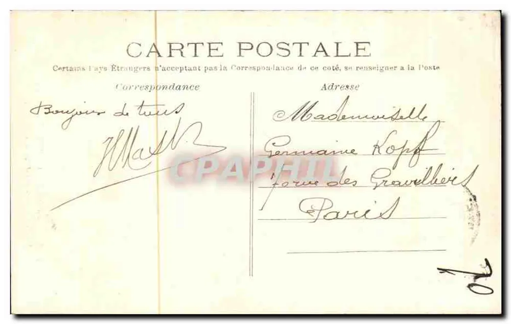 Wald von St-GERMAIN-en-LAYE — Die Jungfrau der Engländer — Verlag T. n°38 - Rückseite