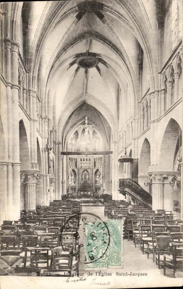 Interior da Igreja São Jacó — Rains — Editor L. M. II, n° 97 - Frente
