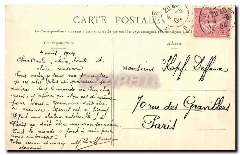 Reims — Porta Paris — editor não identificado, número de série não visível - Verso