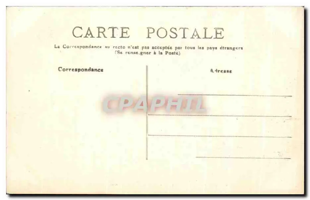 Vincennes — Haupteingang des Schlosses an der Rue de Paris — F. C. F. 35 - Rückseite