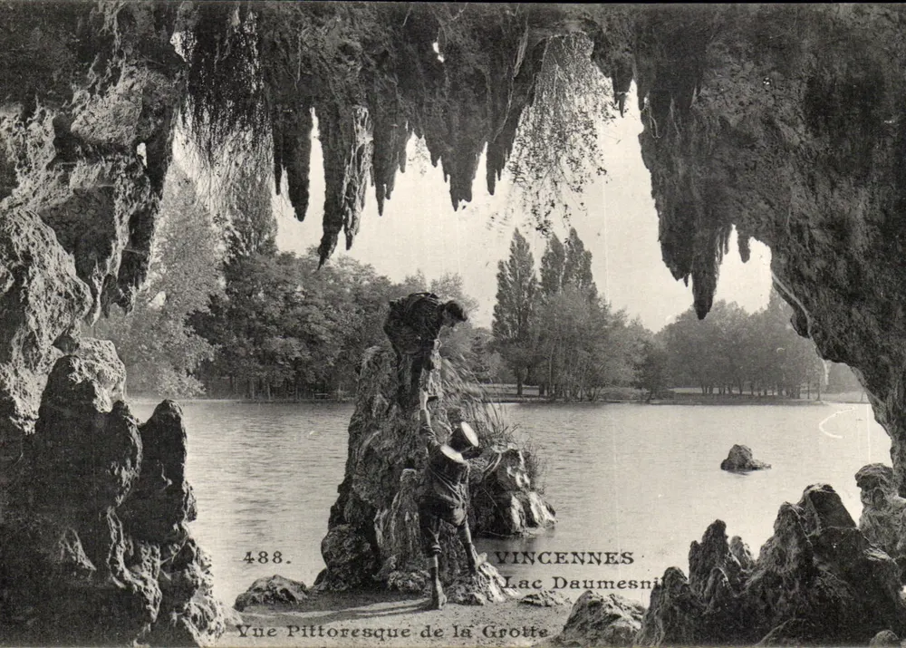 Vincennes — Ansicht der Höhle von Lac Daumesnil — E. Malcuit, phot. publ. Paris, Nr. 488 - Vorderseite