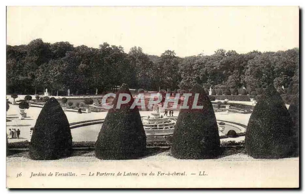 Gärten von Versailles — Der Parterre von Latone, gesehen vom Fer-à-cheval — LL. - Vorderseite