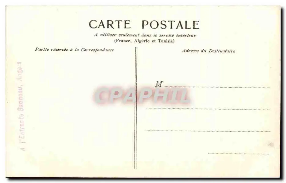 Antigo castelo dos Condes de Penthièvre — Angers — Editor: Bonneau, Angers, n°12 - Verso