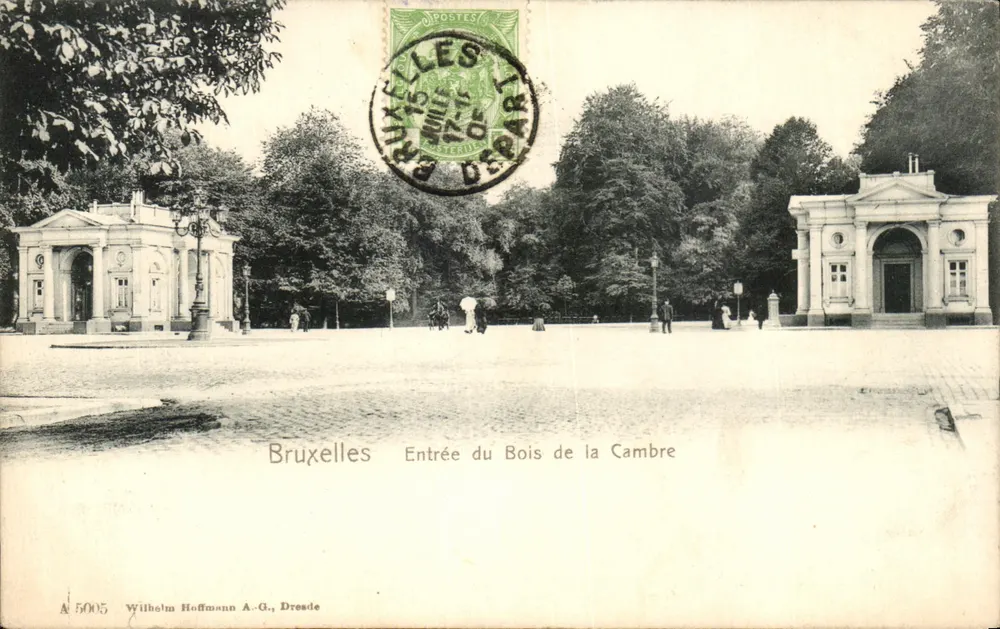 Eingang zum Bois de la Cambre — Brüssel — Wilh. Hoffmann A.-G., Dresden - Vorderseite