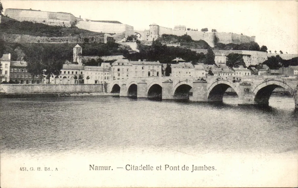 Namur — Zitadelle und Brücke von Jambes — G. H. Ed. A, n° 451 - Vorderseite