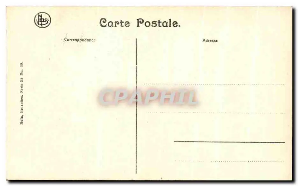 Dinant — Rocher Bayard — Nels, Bruxelas, Série 33, No. 39 - Verso