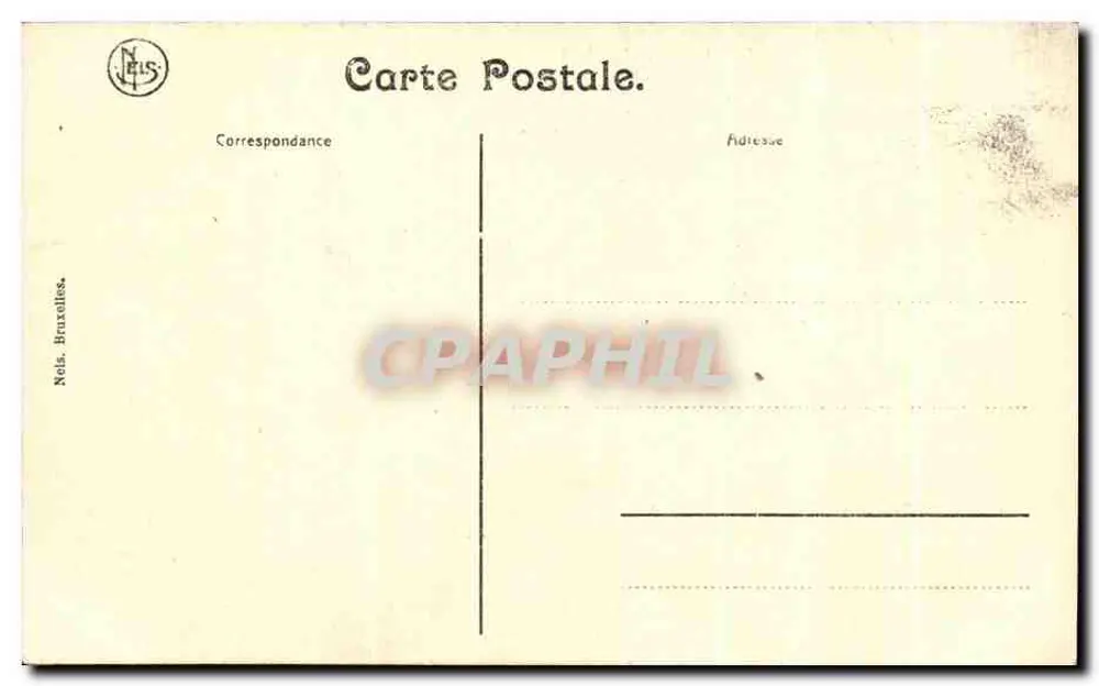 O Castelo de Freyr — vista aérea — editor Neis, Bruxelas - Verso