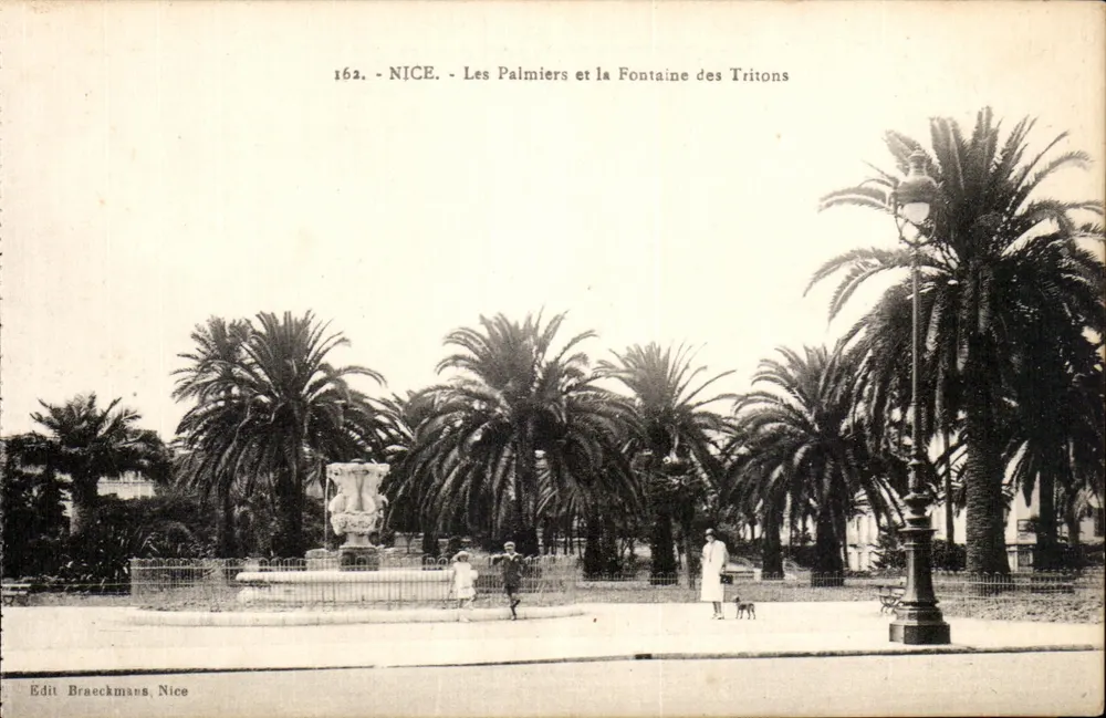 Nice - Les Palmiers et la Fontaine des Tritons — Edit Braeckmans, Nice, n°162 - Vorderseite