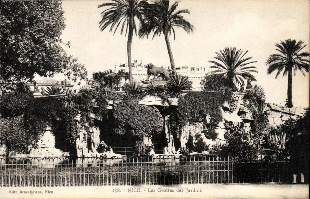NICE - As Grutas dos Jardins — Edit. Braeckmans, Nice, n° 158 - Frente