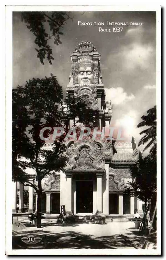 Internationale Ausstellung Paris 1937 — Pavillon von Indochina — Verlag H. Chipault - Vorderseite