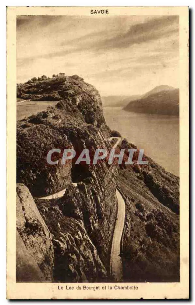 Il Lago di Bourget e la Chambotte — Savoia — Foto P. Clementeaux, Aix-les-Bains - Recto