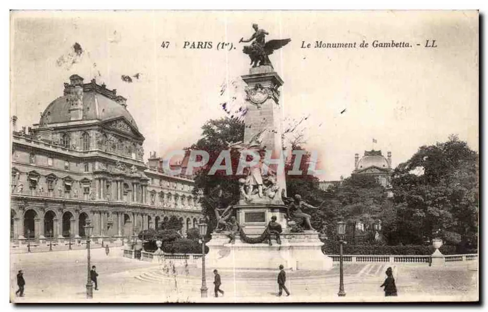 Paris (1er) — Le Monument de Gambetta — LL - Frente