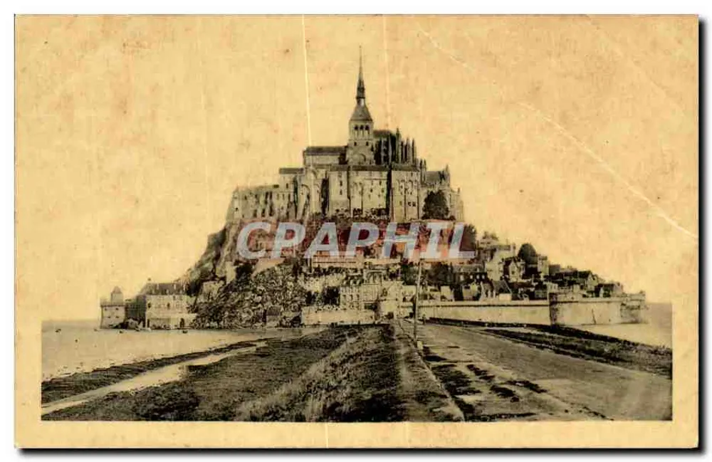 Mont Saint-Michel — Allgemeiner Blick von der Südseite — Edition des Monuments Historiques, Paris - Vorderseite