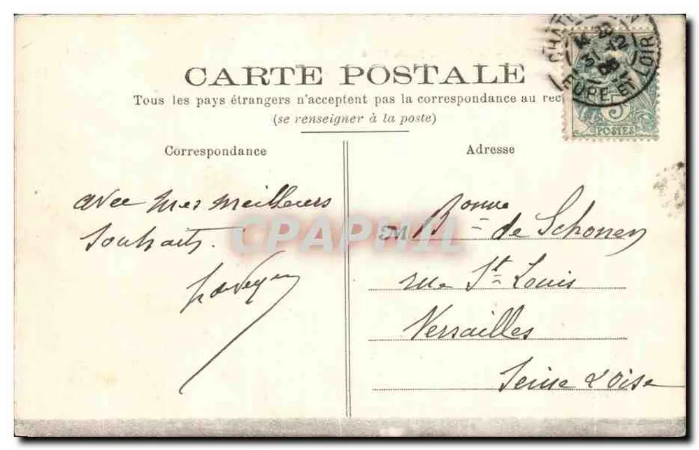 Châteaudun - O Castelo, fachada Norte — editor G. Lemaire - Verso