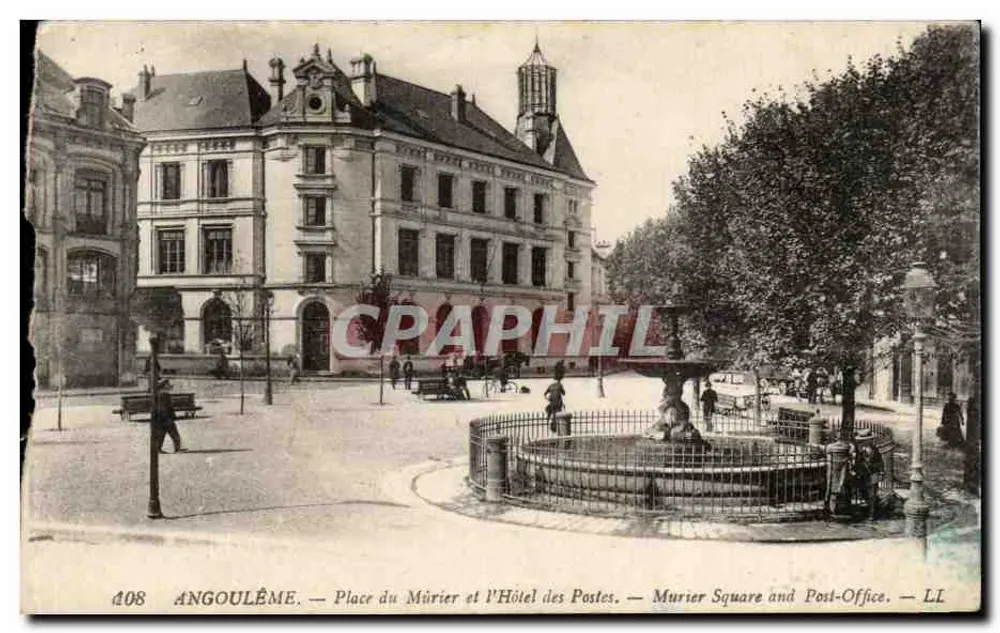 Angoulême — Place du Mûrier und das Postamt — Verlag LL, Nr. 408 - Vorderseite