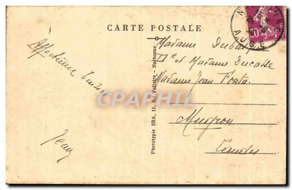 Narbonne — O Hotel de Ville — Fototipia ERA - Verso