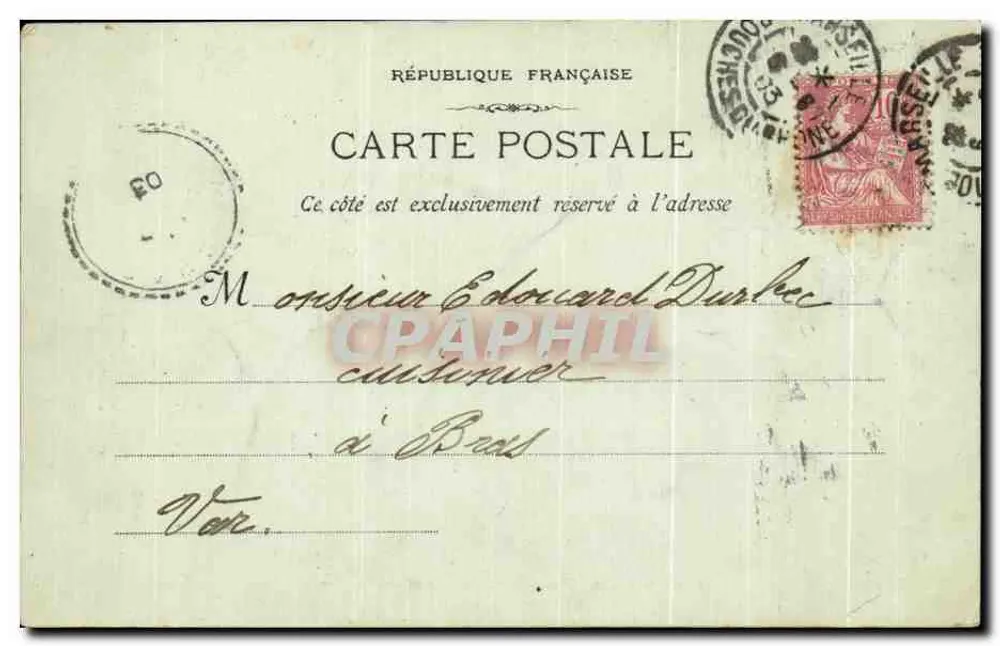 Marseille - Rue Noailles. (Die Neuen Galerien) — Verlag CARLO - Rückseite