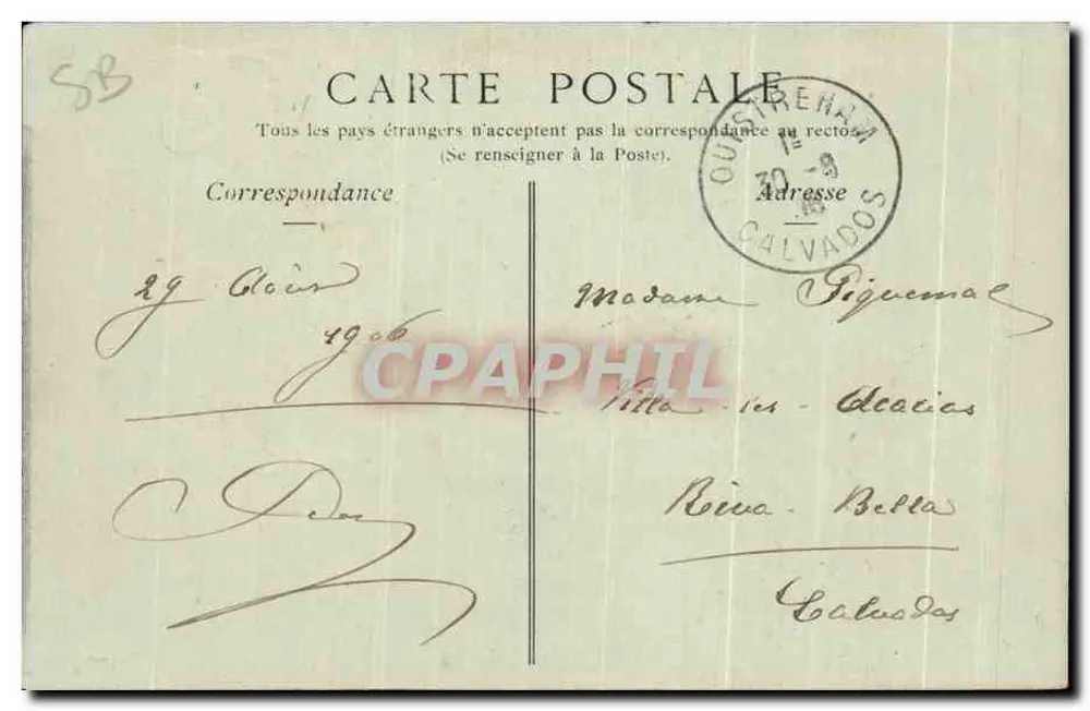 Houlgate — Das Grand Hotel, Ansicht vom Casino — Collection N.D. Phoï - Rückseite
