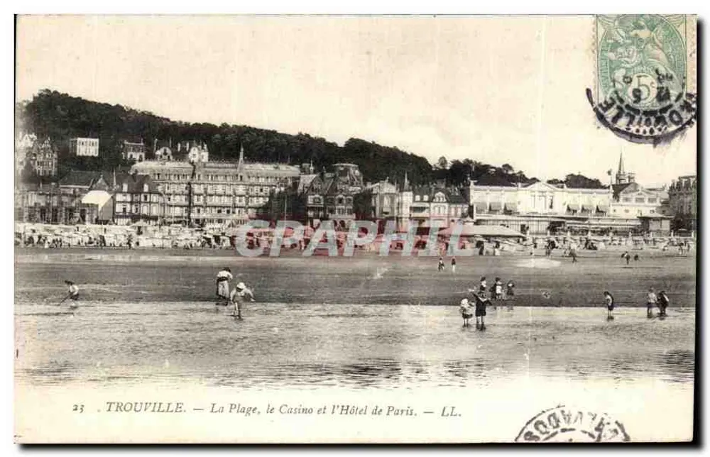 Trouville — Die Strandpromenade, das Casino und das Hotel de Paris — LL. - Vorderseite