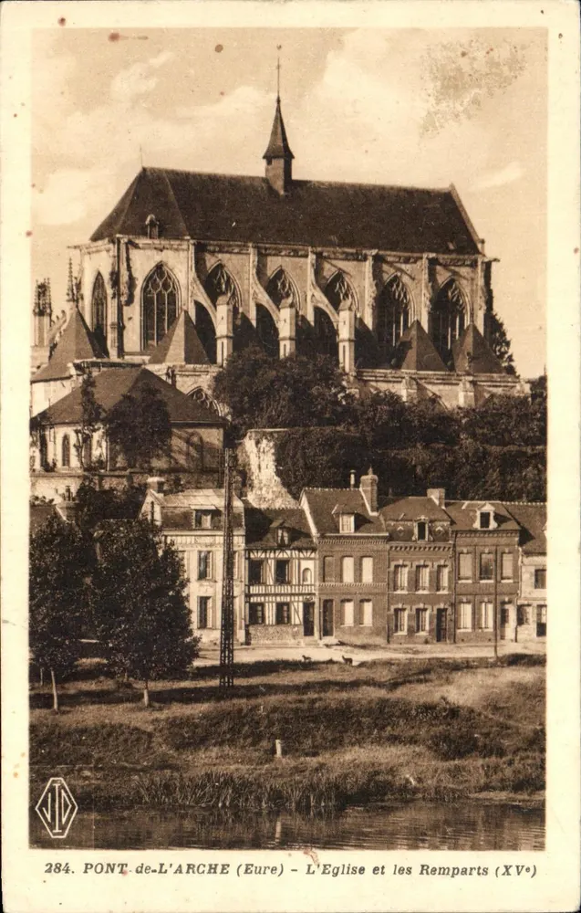 Pont-de-l'Arche (Eure) — Die Kirche und die Mauern (15. Jahrhundert) - Vorderseite