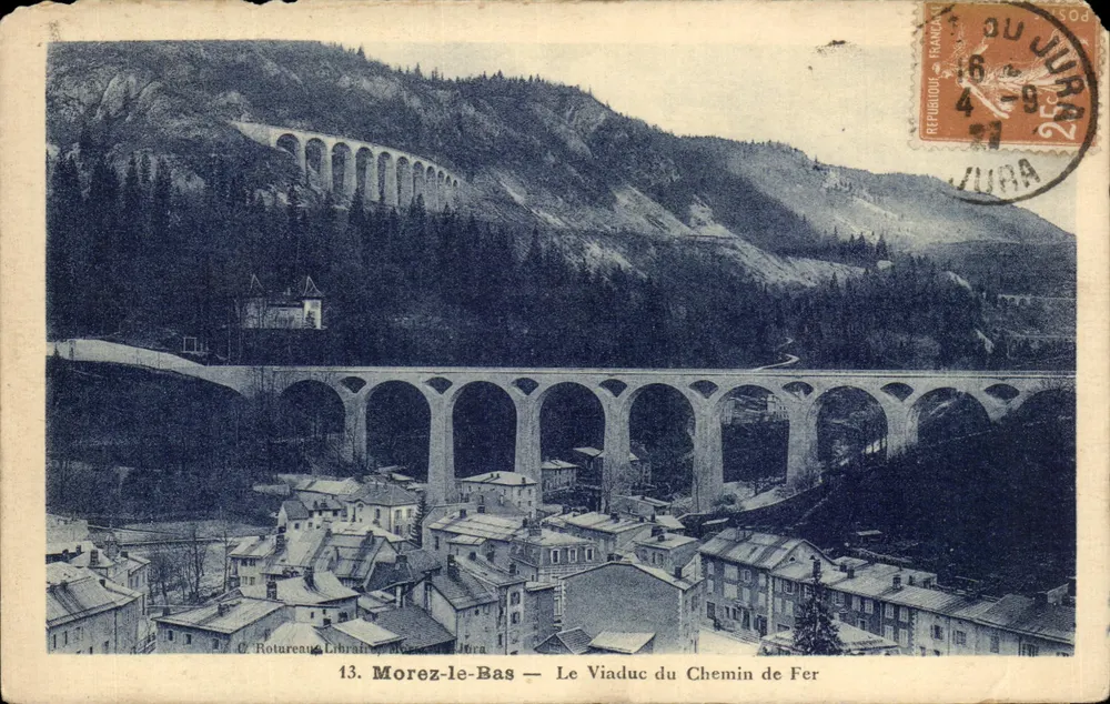Morez-le-Bas — Le Viaduc du Chemin de Fer — C. Rotureau, Libraire, Jura, n°13 - Frente