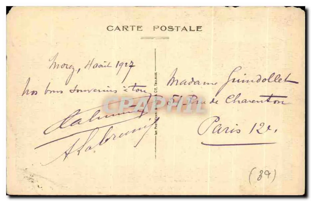 Morez-le-Bas — Le Viaduc du Chemin de Fer — C. Rotureau, Libraire, Jura, n°13 - Verso