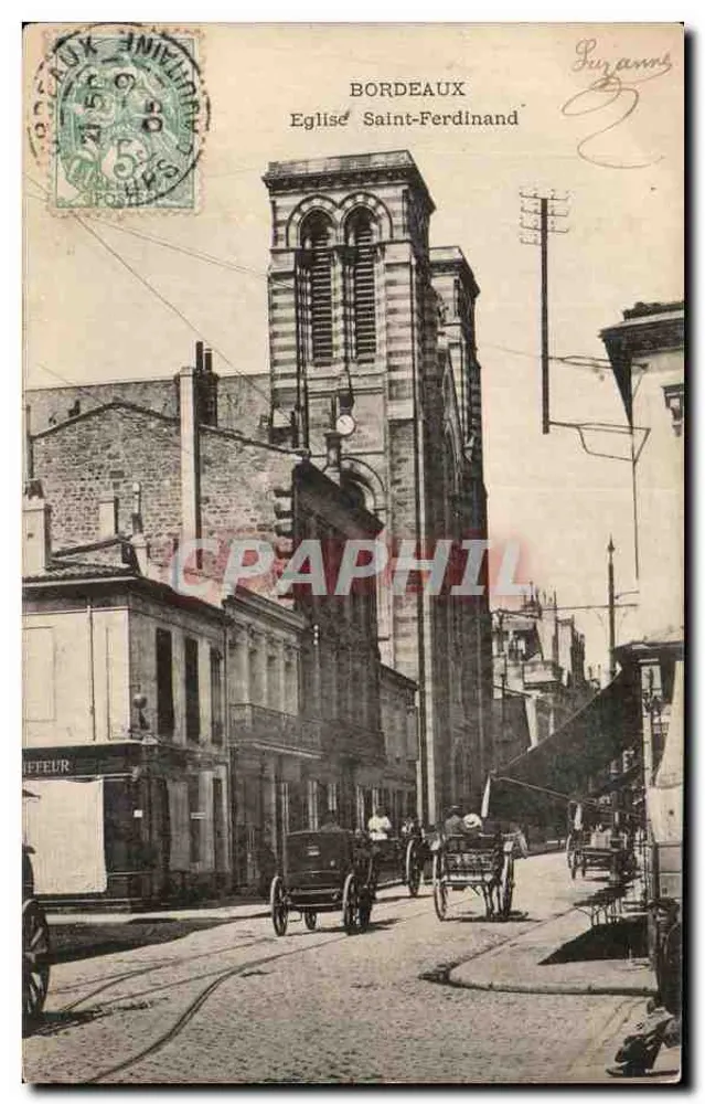 Bordeaux — Igreja de São Ferdinando — editor desconhecido, número de série não visível - Frente