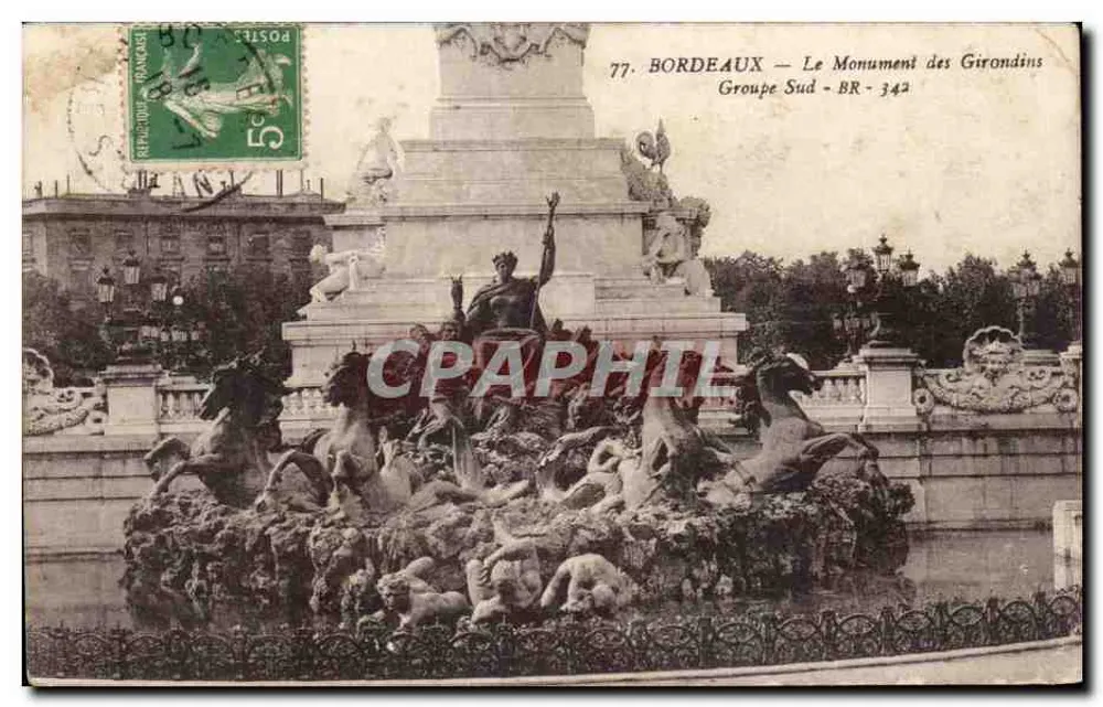 Bordeaux — Der Monument der Girondins — Südgruppe - BR-342 - Vorderseite