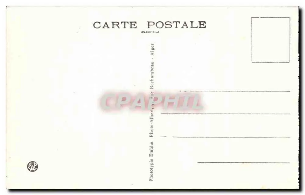 Route von Sétif nach Bougie — Schluchten von Chabet-el-Akra — Photo-Estibis, Alger - Rückseite