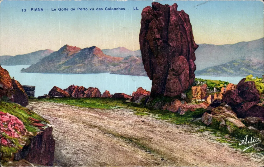 Piana — O Golfo de Porto visto das Calanches — Adia - Frente
