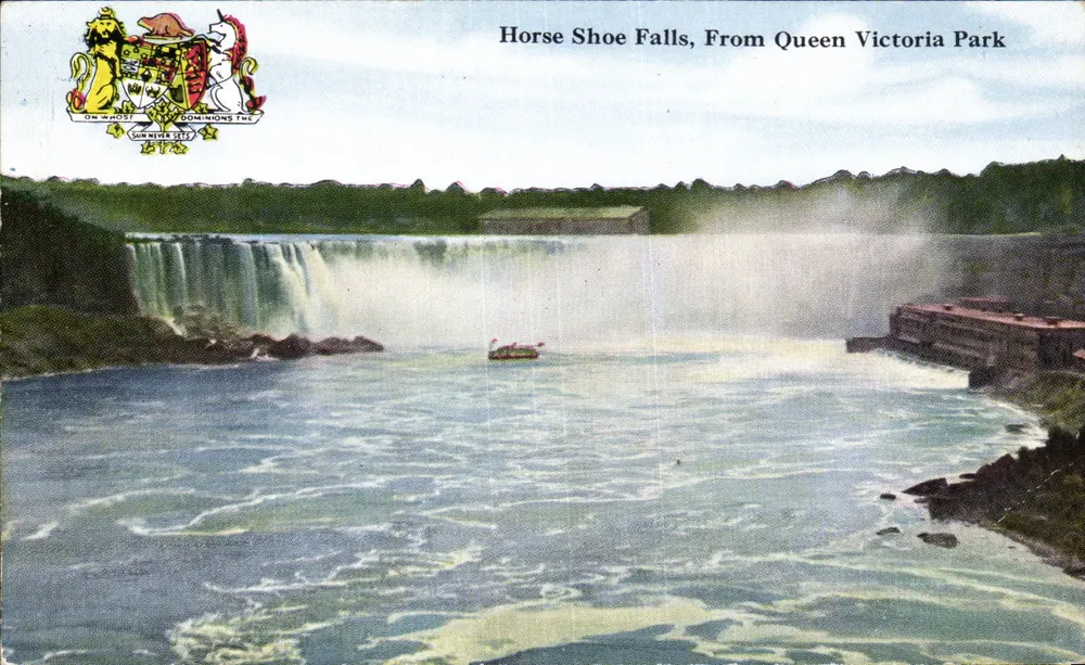 Pferdefälle, Blick vom Queen Victoria Park — Gedruckt von der Niagara Parks Commission, Toronto - Vorderseite