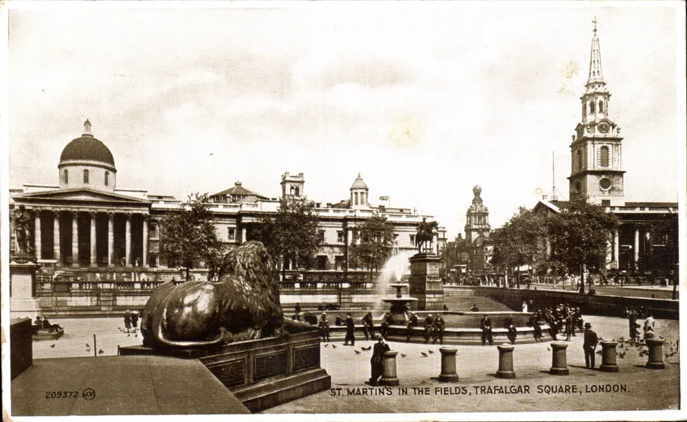 St Martin's in the Fields, Trafalgar Square, London — Valentine's Postcards, n°209372 - Vorderseite