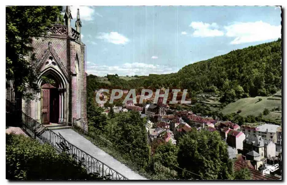 Plombières-les-Bains (Vosges) — Blick auf den Côteau de la Vierge — Fotoedition EUROCOLOR MP - Vorderseite