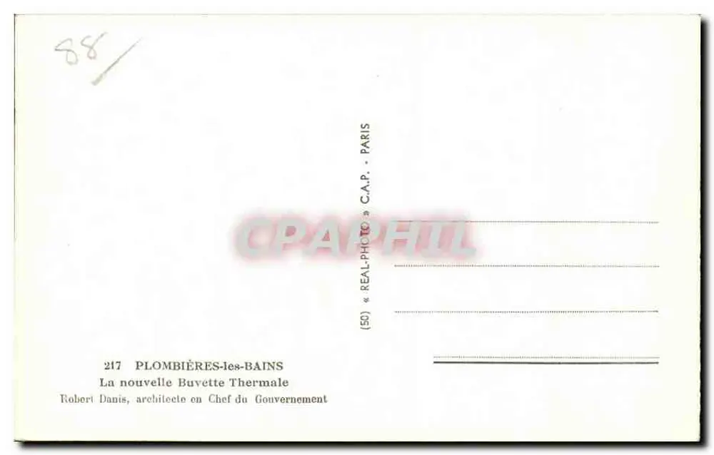 Die neue Thermal-Buvette — Plombières-les-Bains — C.A.P. Cap - Rückseite