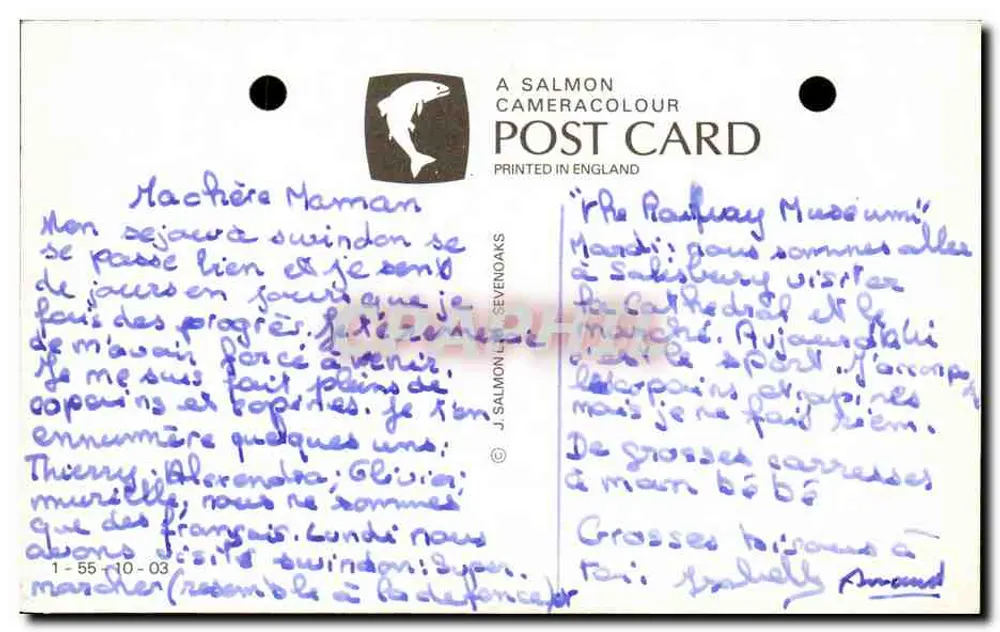 Swindon — Havalock Square, Holy Roode Church, Queen's Park, Brunel Plaza — A Salmon Cameracolour - Verso