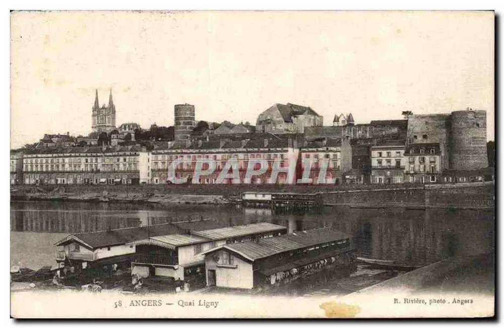 Angers — Quai Ligny — R. Rivière, foto Angers - Frente