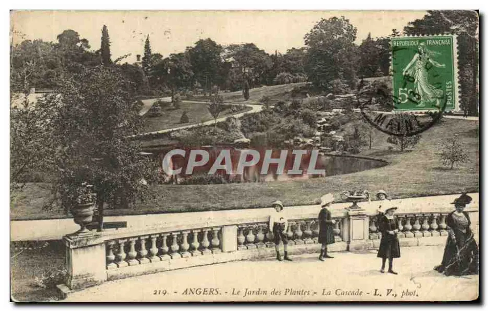 Angers - Der Botanische Garten - Die Wasserfall - L. V., pbol. - Vorderseite
