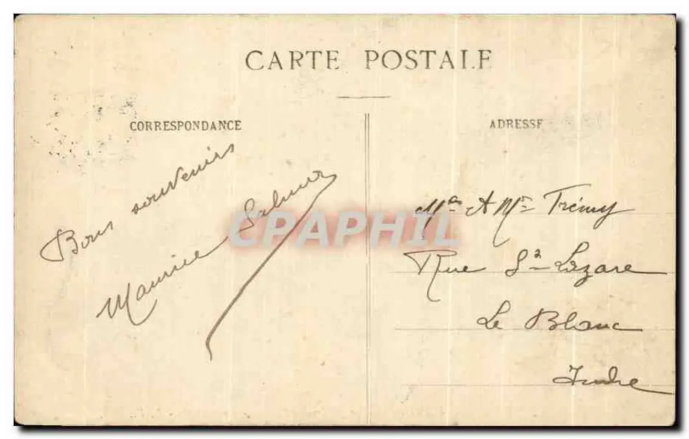 Angers - Der Botanische Garten - Die Wasserfall - L. V., pbol. - Rückseite