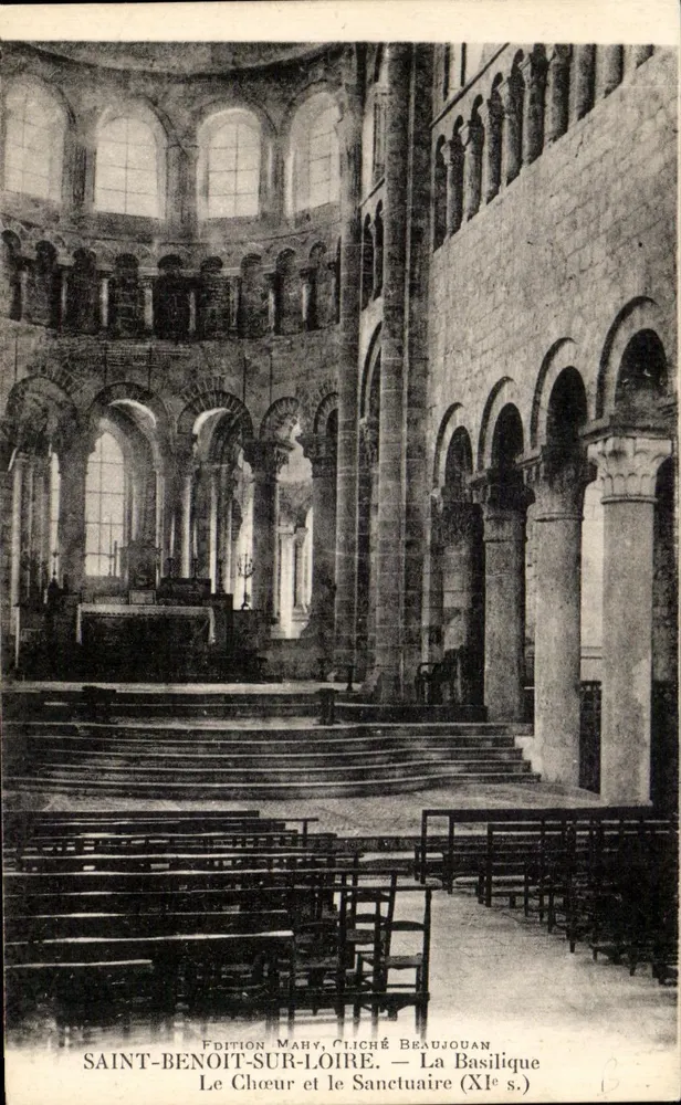 Saint-Benoît-sur-Loire — Chor und Sakristei — Basilika (11. Jh.) — Ausgabe Mahy, Photographie Beaujouan - Vorderseite