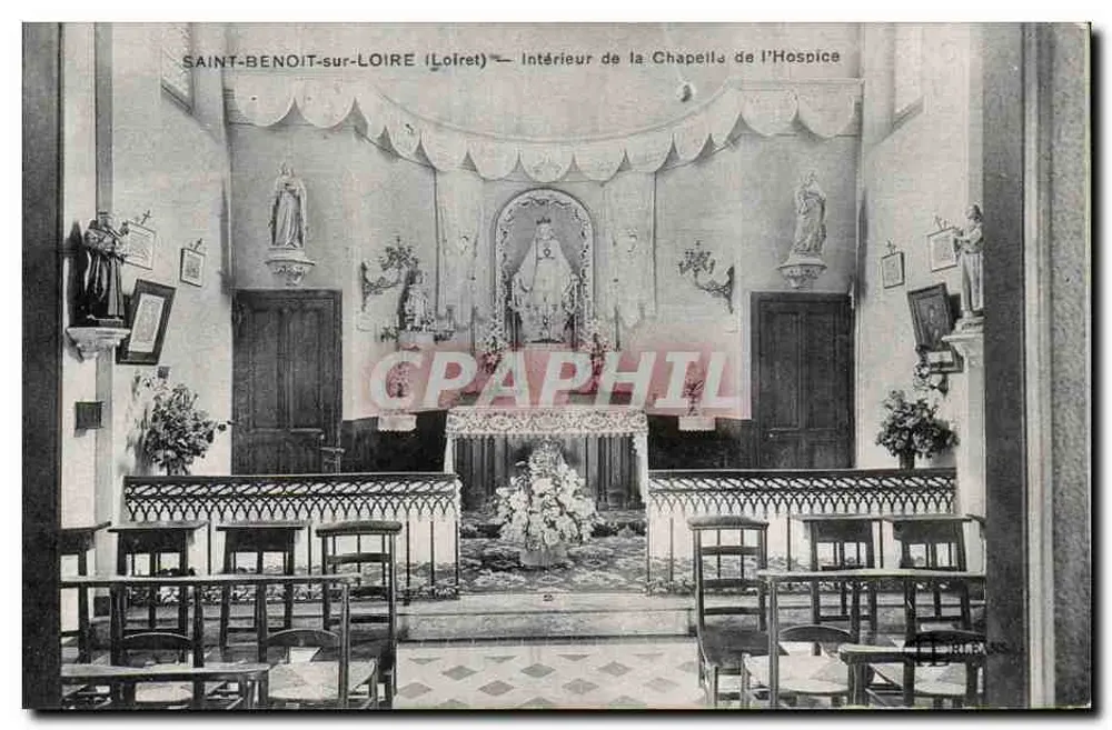 Saint-Benoît-sur-Loire (Loiret) — Innenansicht der Kapelle des Hospizes — Verlag unbekannt - Vorderseite