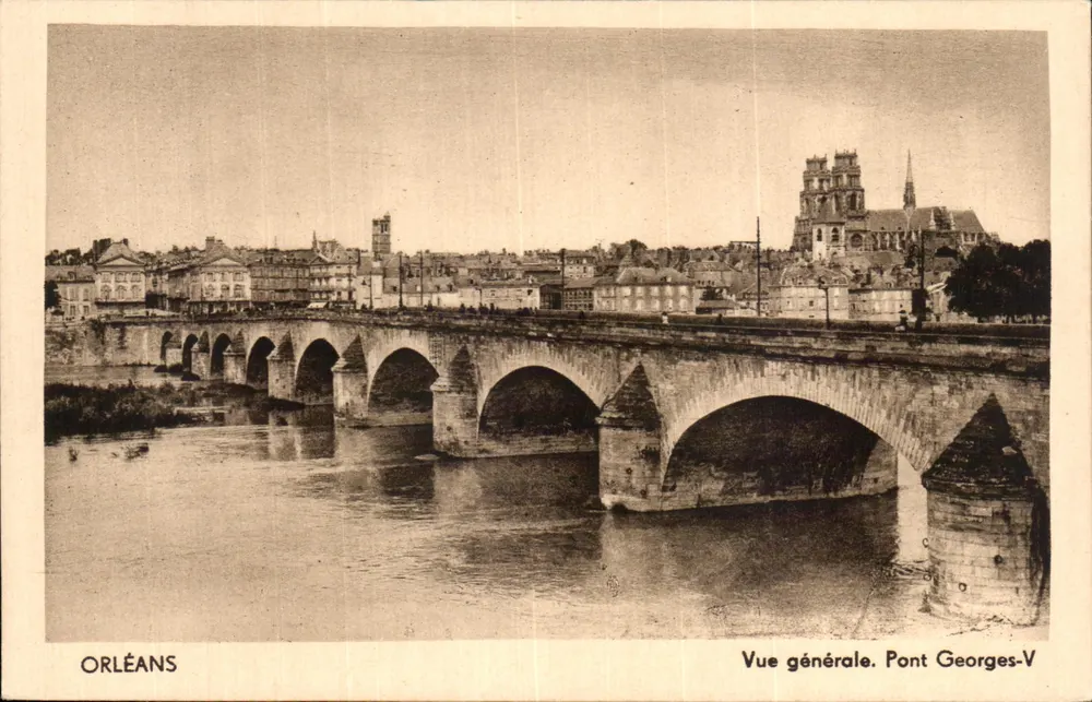 Orléans — Vista geral. Ponte Georges-V — Foto L. Lenghand - Frente