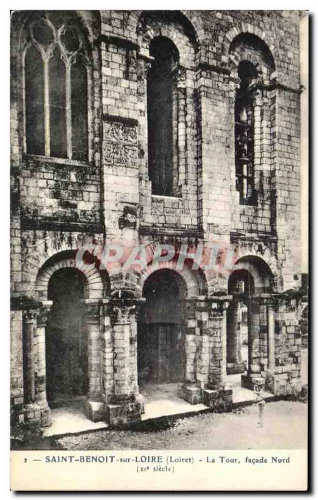 Saint-Benoît-sur-Loire (Loiret) — La Tour, facciata Nord — XIX secolo - Recto