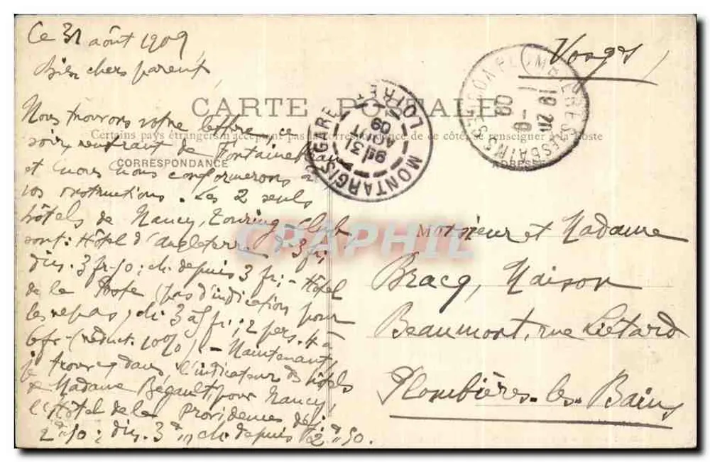Manuel von einer Gruppe Jacobiner in Montargis, seinem Geburtsort, angegriffen — nach Duplessis-Bertaux — Verlag V. O. - Rückseite