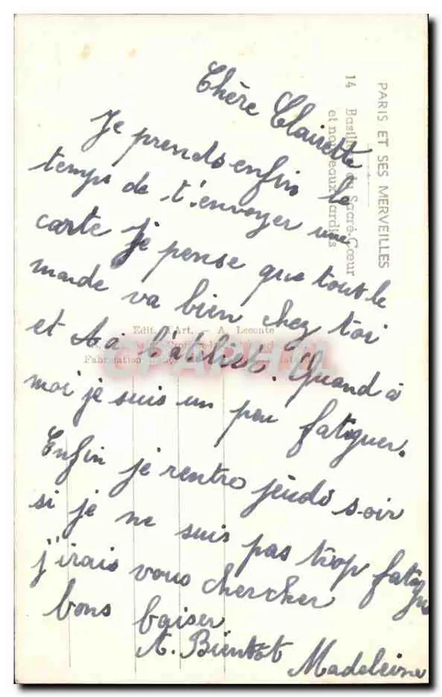 Sacré-Cœur de Montmartre — Panoramablick — Guy - Rückseite