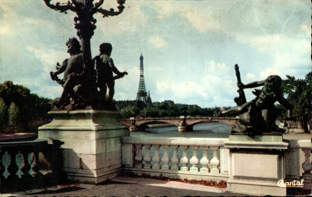 Ansicht der Eiffelturm von der Place de la Concorde — Verlag Chantal, Nr. 341 - Vorderseite