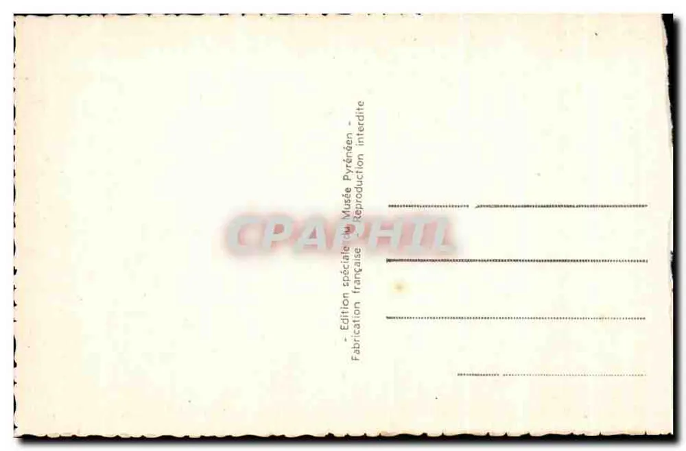 Lourdes — Das Schloss-Fort. Innenansicht der Kapelle — Rella, n° 3341 - Rückseite