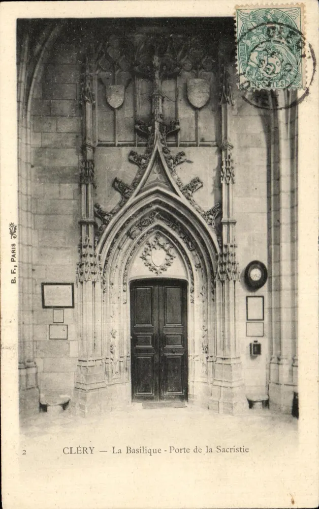 Cléry — Die Basilika — Tor der Sakristei — B.F. Paris, Nr. 2 - Vorderseite