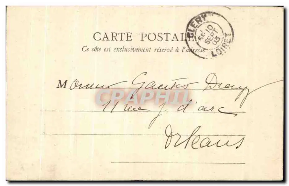Cléry — Die Basilika — Tor der Sakristei — B.F. Paris, Nr. 2 - Rückseite