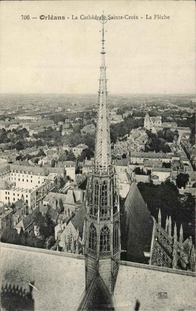 Orléans - Die Kathedrale Sainte-Croix - Die Flèche — Th.G. - Vorderseite