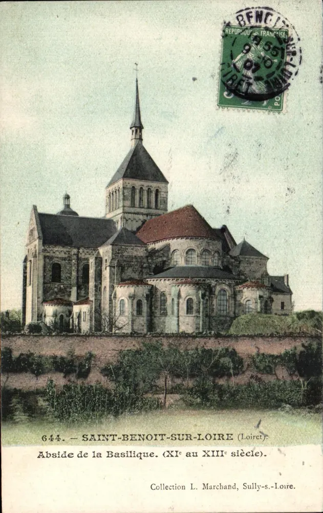 Saint-Benoît-sur-Loire — Abside da Basílica (séculos XI ao XIII) — Coleção L. Marchand, Sully-s.-Loire, n° 644 - Frente